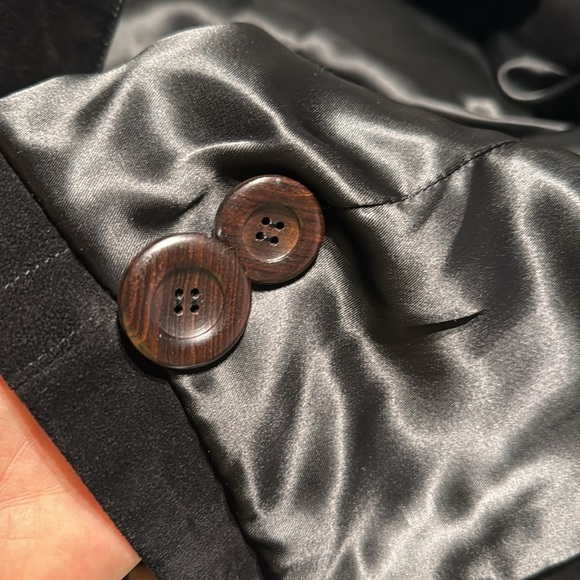 Vintage YSL Runway Gold Studded Black Suede Jacket - Picture 8 of 8